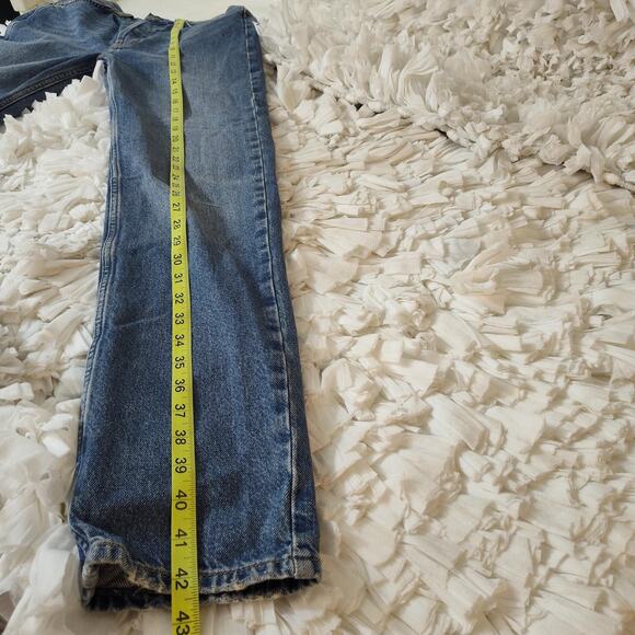 Free People We The Free Jeans Womens 25 Blue High Rise Button Fly Vintage Wash - Picture 13 of 14
